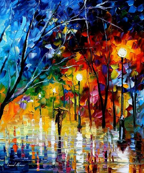 Modern impressionism palette knife oil painting kp172