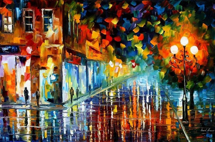 Modern impressionism palette knife oil painting kp184