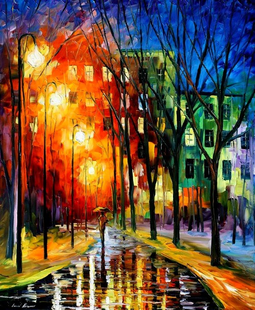 Modern impressionism palette knife oil painting kp196