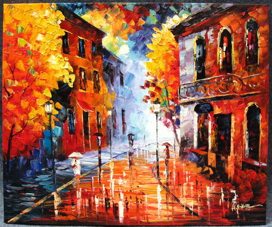 Modern impressionism palette knife oil painting kp199