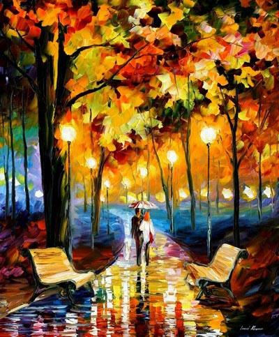 Modern impressionism palette knife oil painting kp202