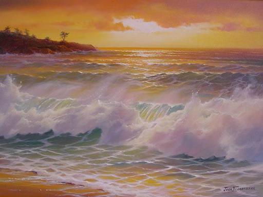 Dafen Oil Painting on canvas seacoast -sea005