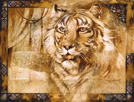 Dafen Oil Painting on canvas -tiger05